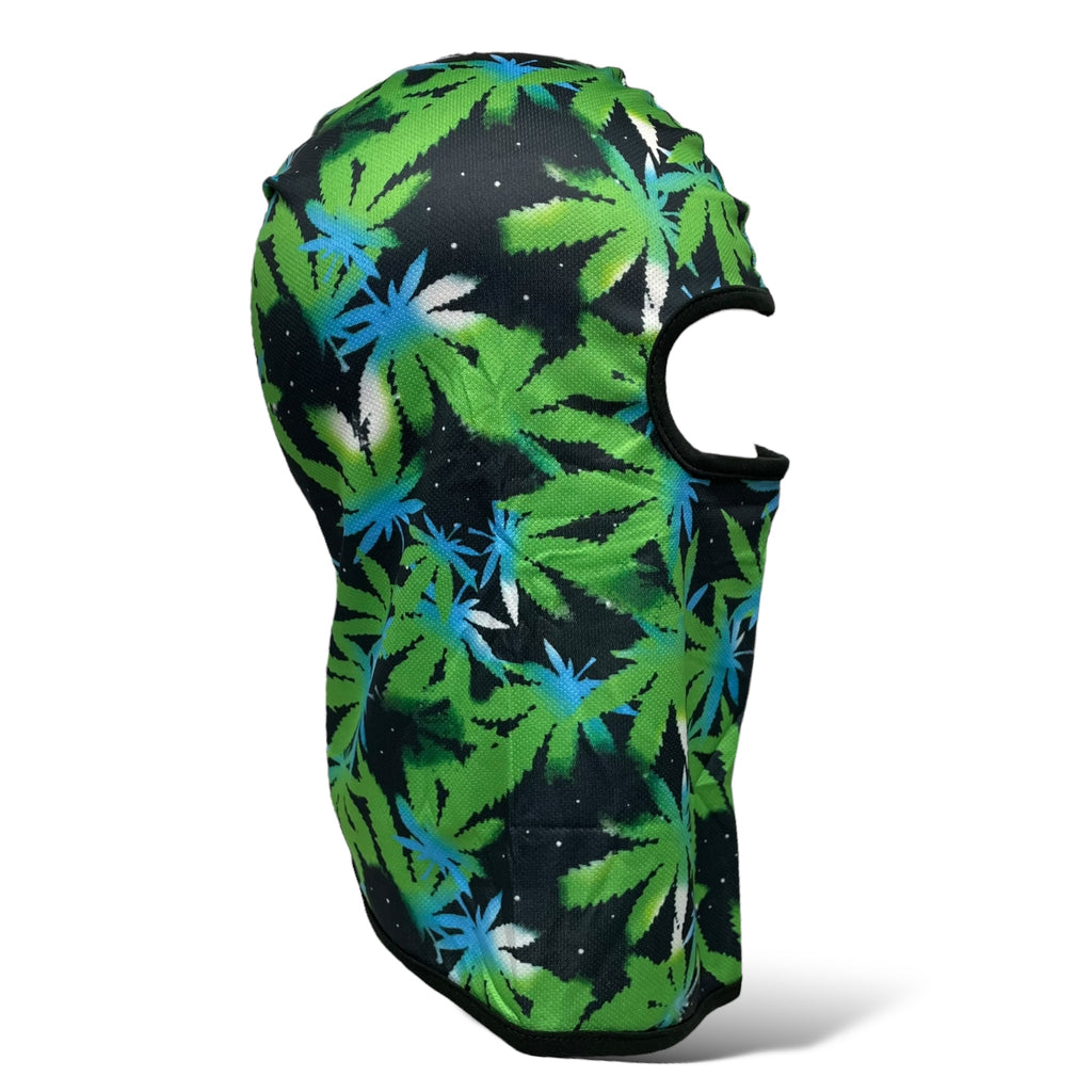 Multicolor Leaf Weed Balaclava Full Face Mask: UV Protection, Windproof