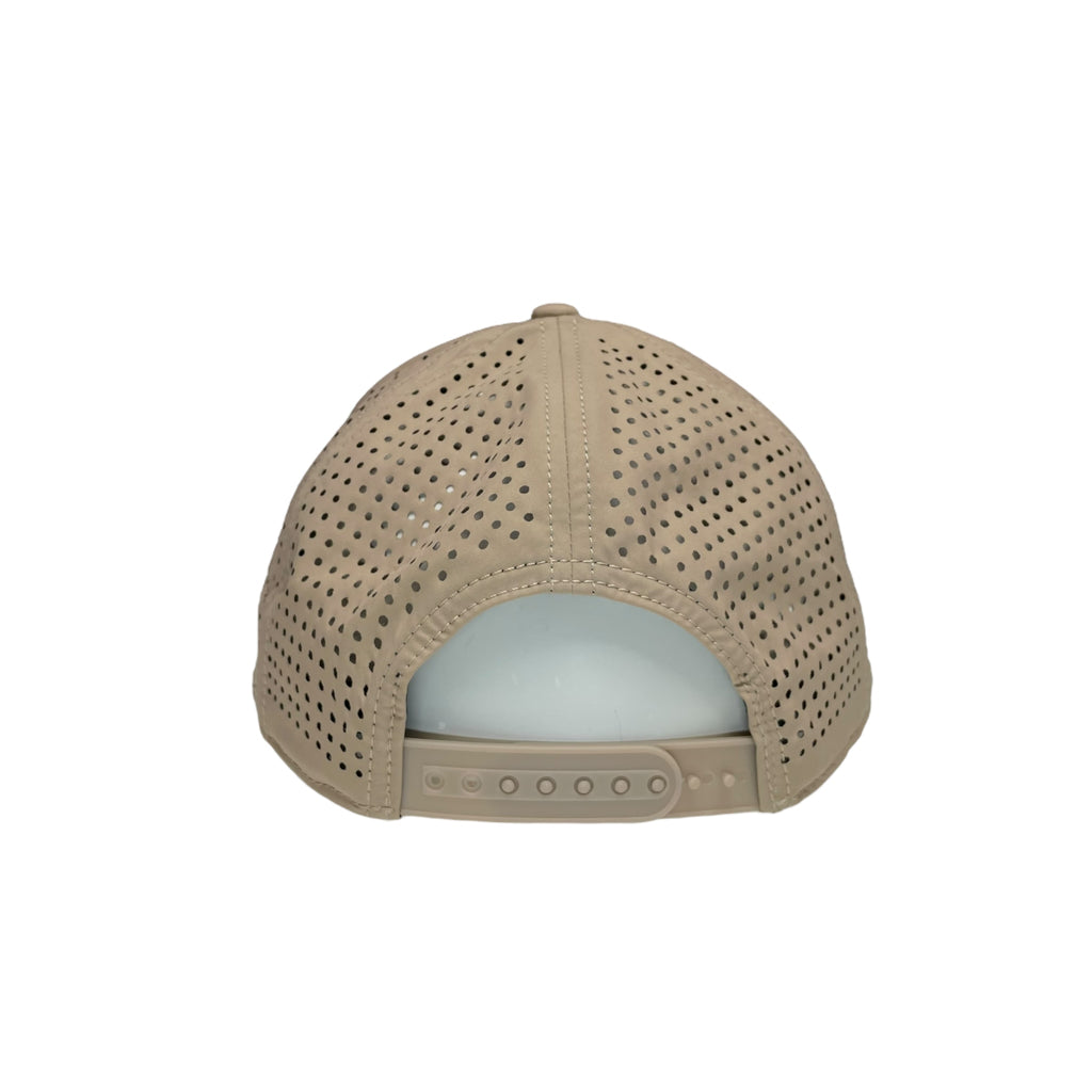 Hecho en Mexico Eagle Logo Baseball Cap – Beige Laser Cut Snapback