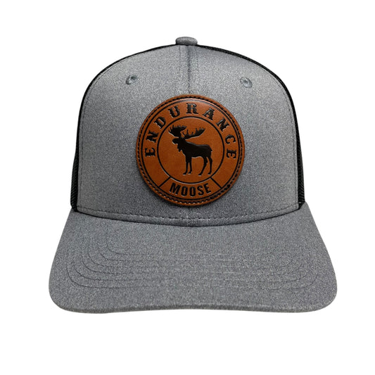 Moose Leather Patch Snapback Trucker Baseball Cap