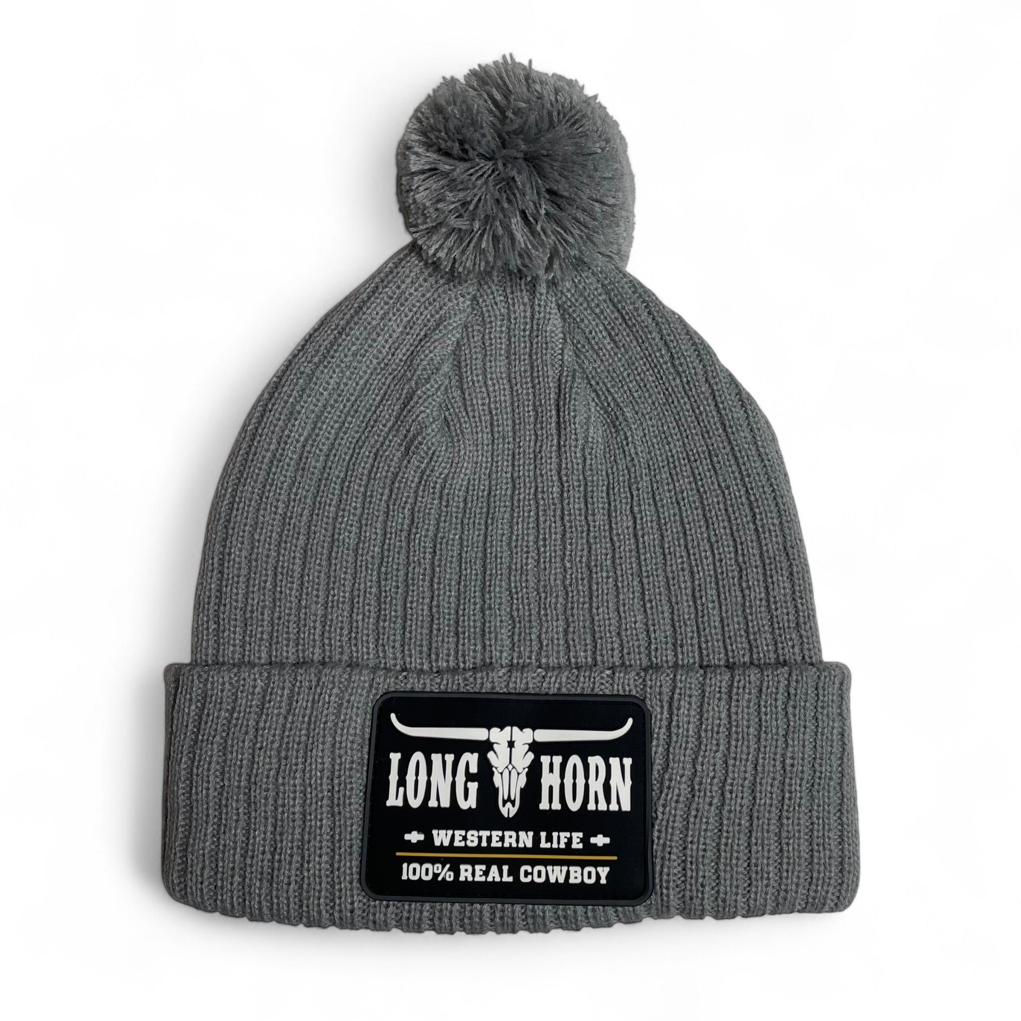 Long Horn Western Life Cowboy Beanie Hat – Warm Knit Winter Hat