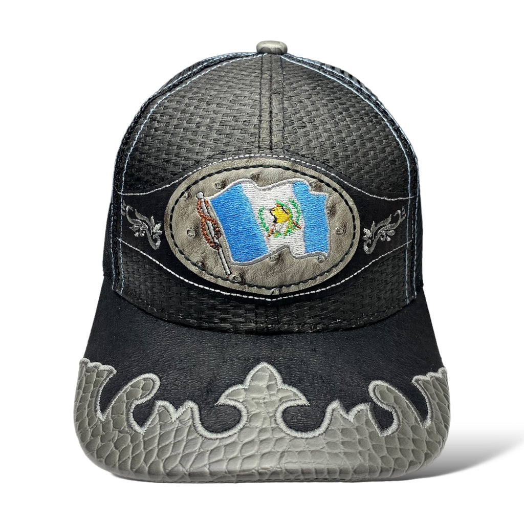 Embroidered Guatemala Flag Straw Trucker Hat Snapback, Western Style Baseball Cap