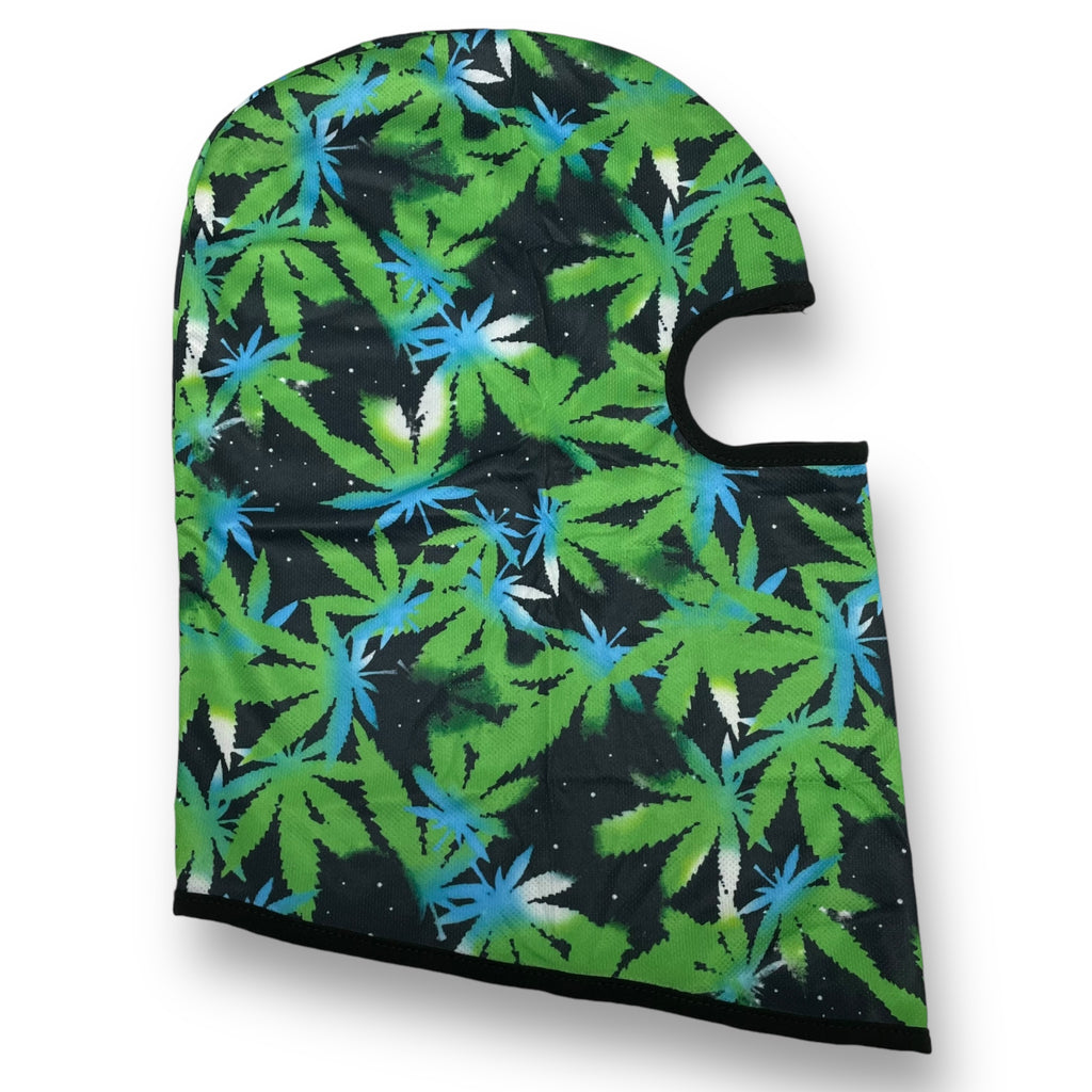 Multicolor Leaf Weed Balaclava Full Face Mask: UV Protection, Windproof