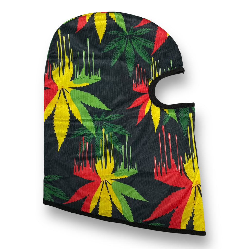 Multicolor Leaf Weed Balaclava Full Face Mask: UV Protection, Windproof