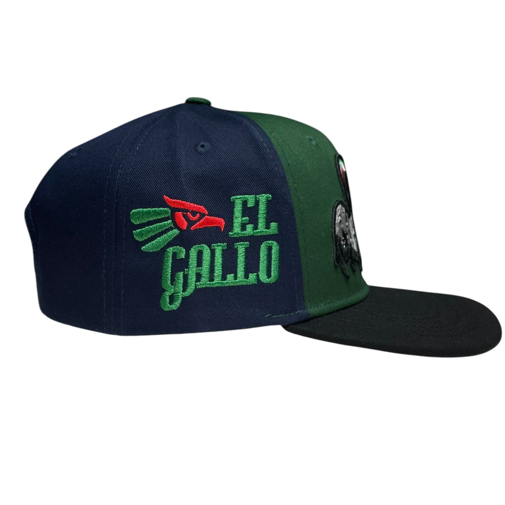 Mexico Rooster El Gallo Embroidered Snapback Hat for Men