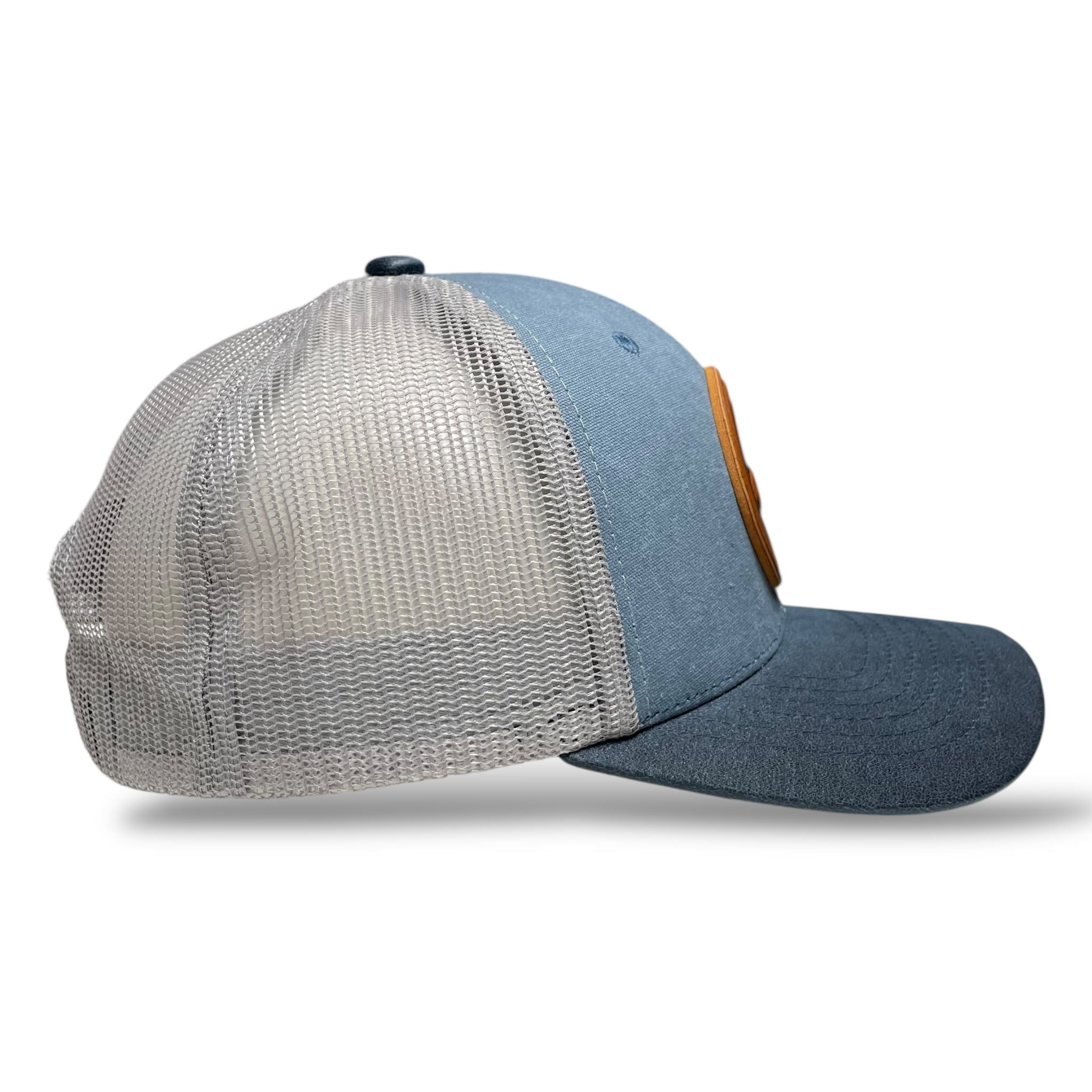 Mexico Rooster Leather Patch Trucker Hat – Canvas Curved Brim