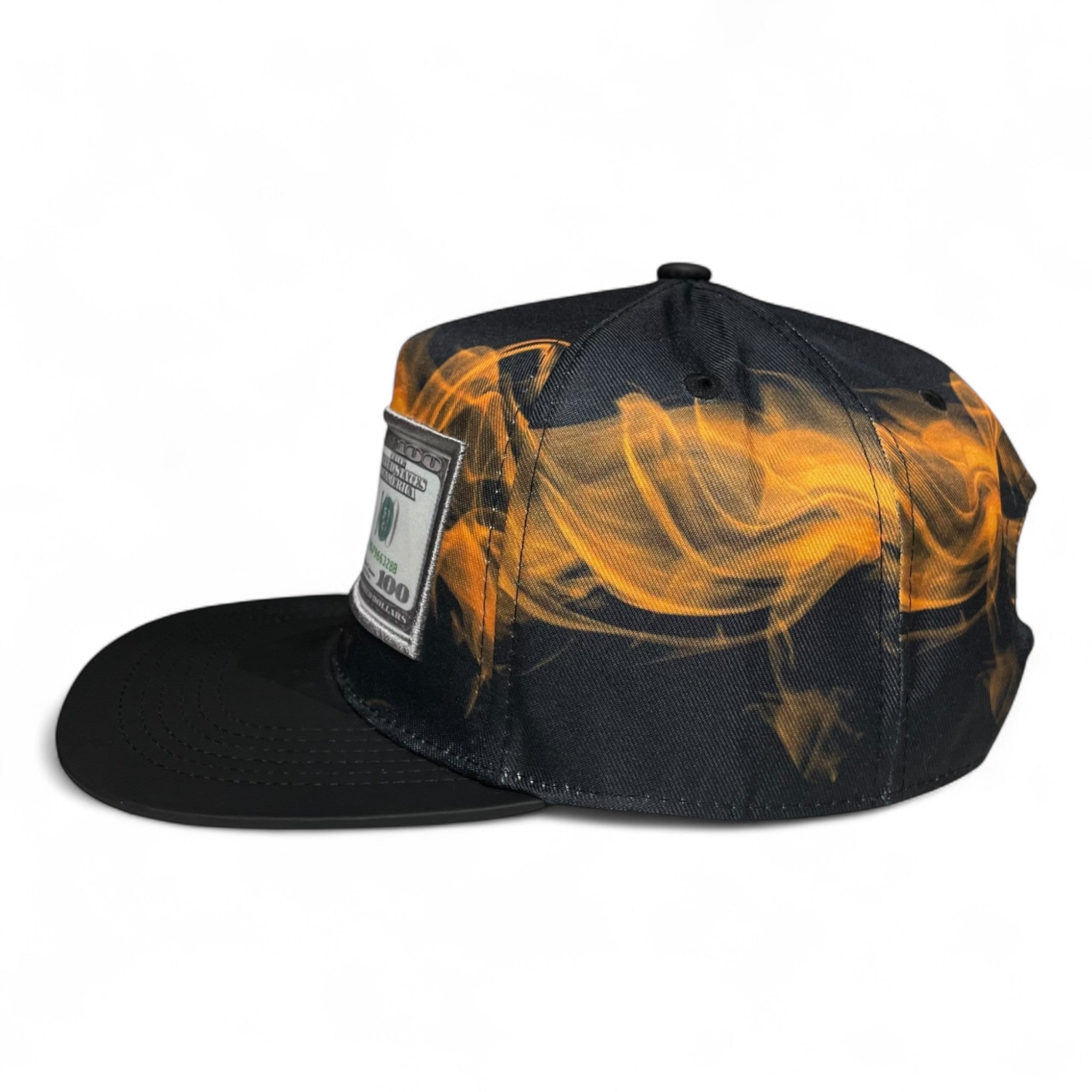 100 Dollar Bill Embroidered Patch Snapback Cap