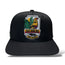 Snapback baseball cap with embroidered Mexican rooster and the word "Guerrero", featuring a flat brim and patriotic theme.

