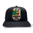 Snapback baseball cap with flat brim, embroidered rooster and "Guanajuato" text in bold Mexican style.


