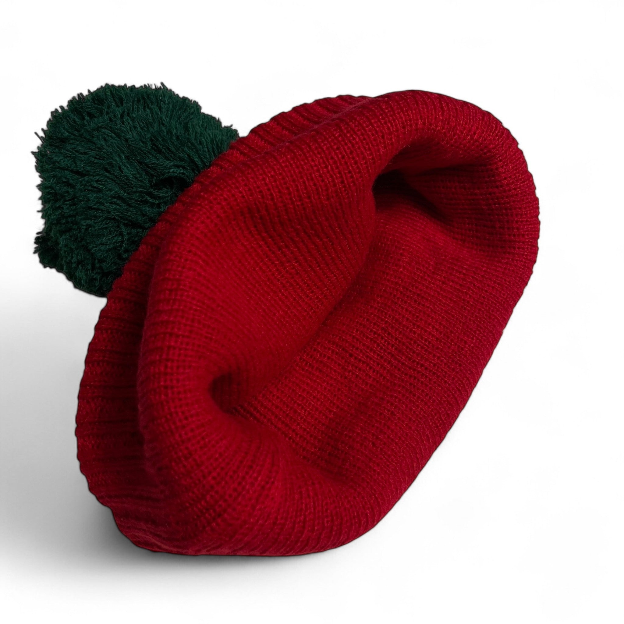 Hecho en Mexico Pom Beanie – PVC Eagle Patch Winter Hat