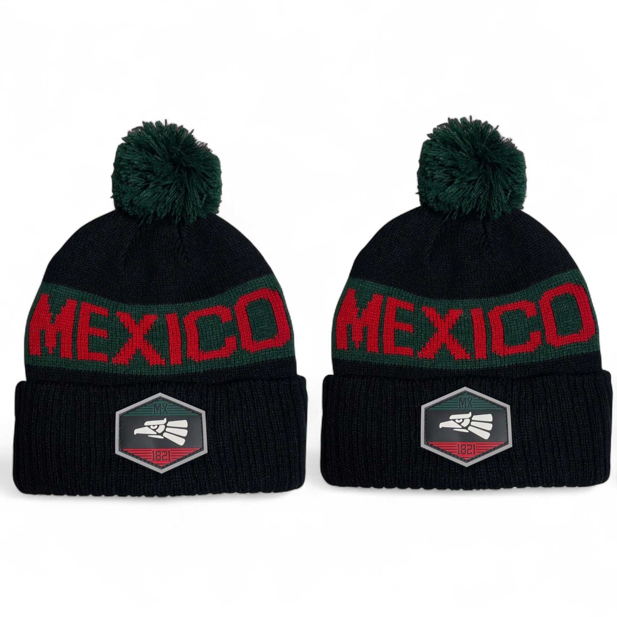 Gorro de invierno Hecho en Mexico con Parche Águila