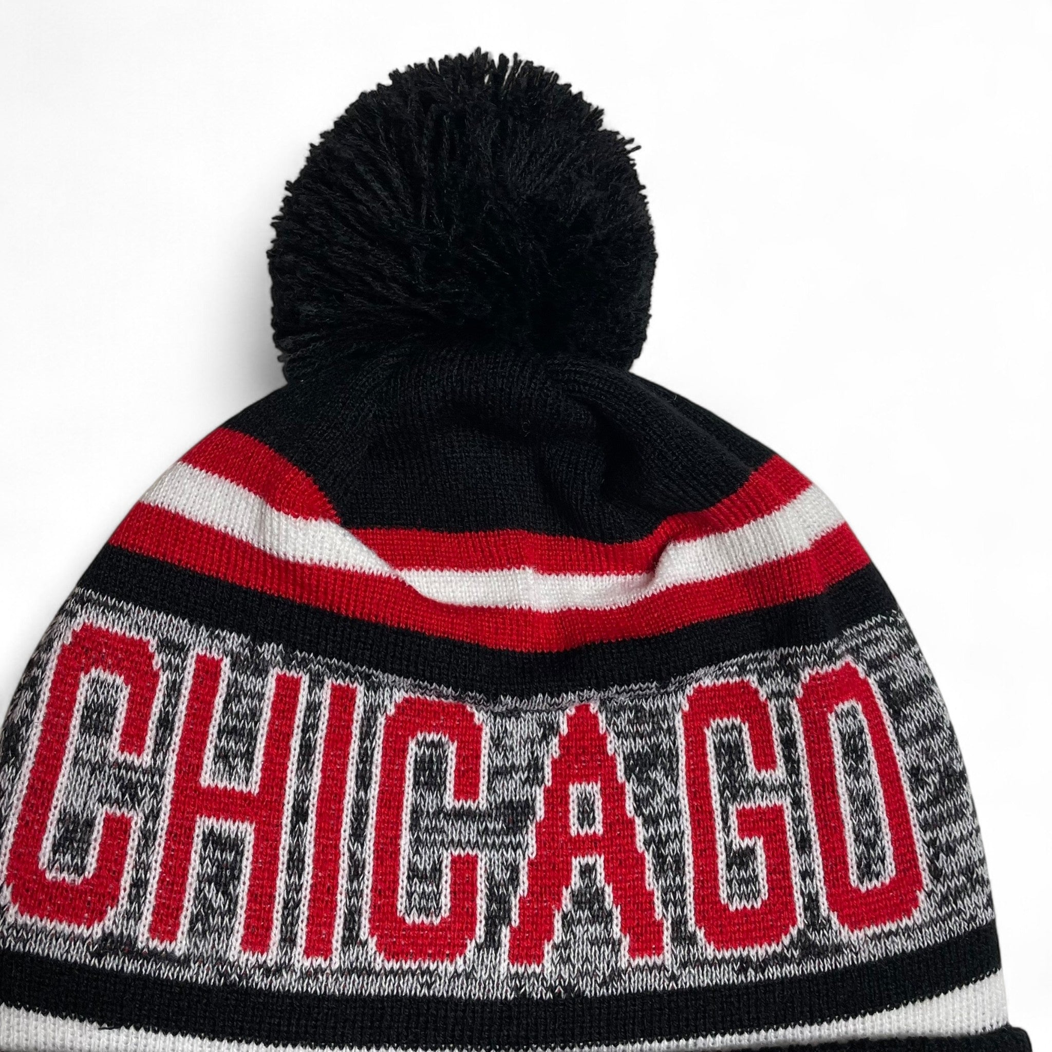 Chicago Pom Beanie Winter Hat – Warm Knit Hat for Men & Women