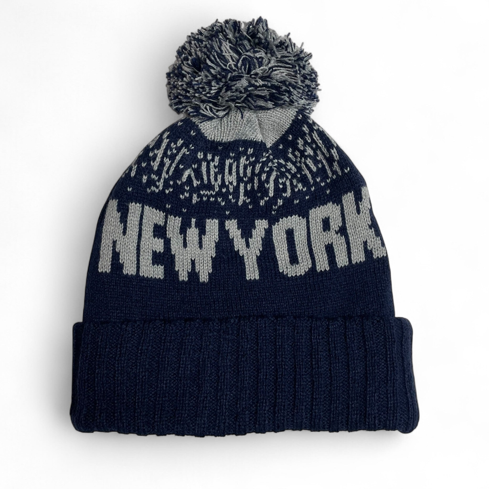 New York Pom Beanie Winter Hat – Warm Knit Hat for Men & Women