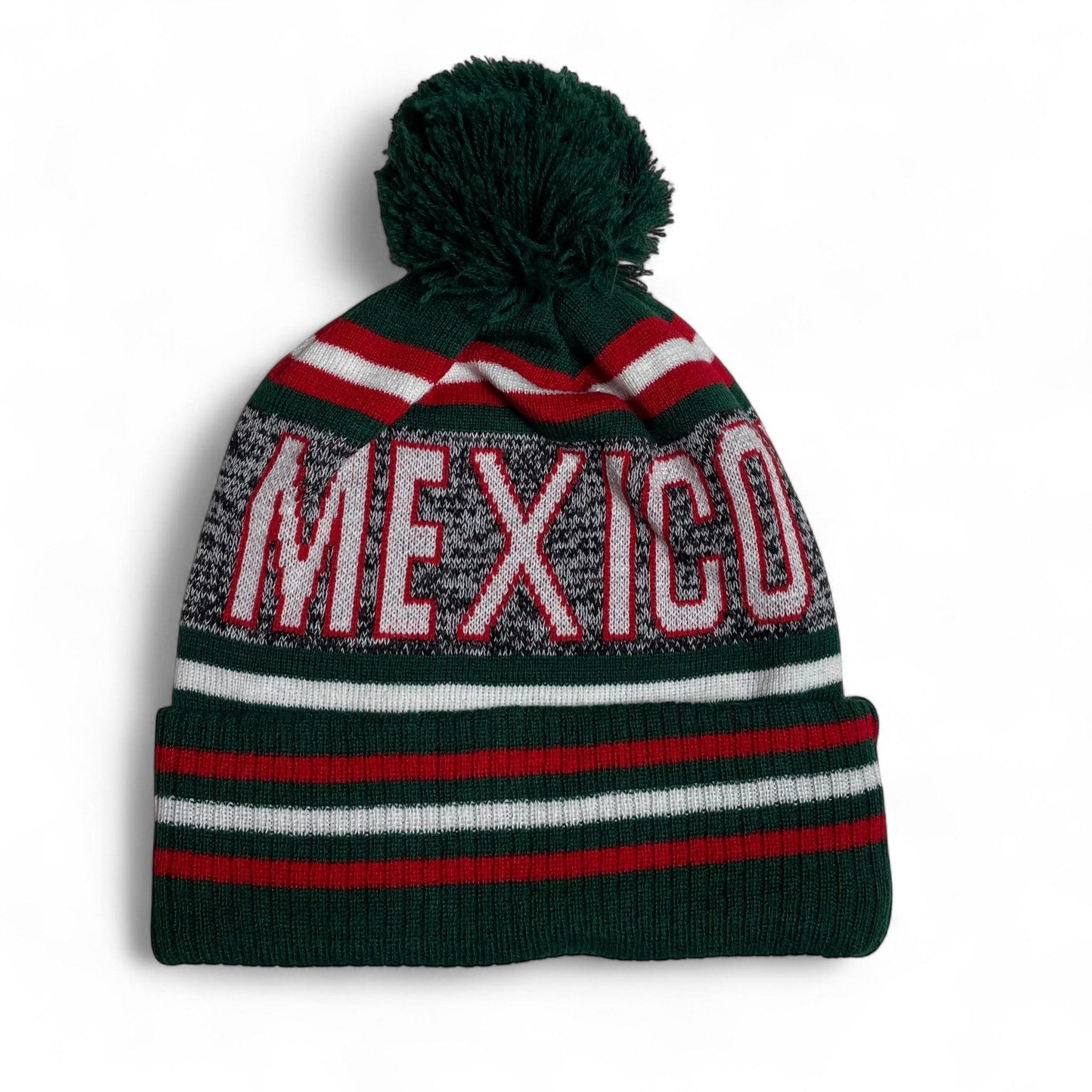 Hecho en Mexico Eagle Pom Beanie Winter Hat