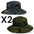 2 Men’s Wide Brim Camo Bucket Hat – Fishing, Hiking, Hunting Cap