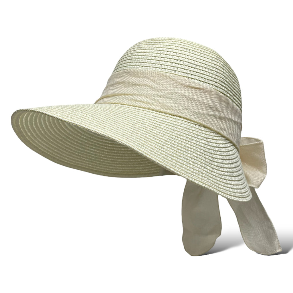 Womens Wide Brim Straw Sun Hat – UV Protection, Foldable Beach Hat