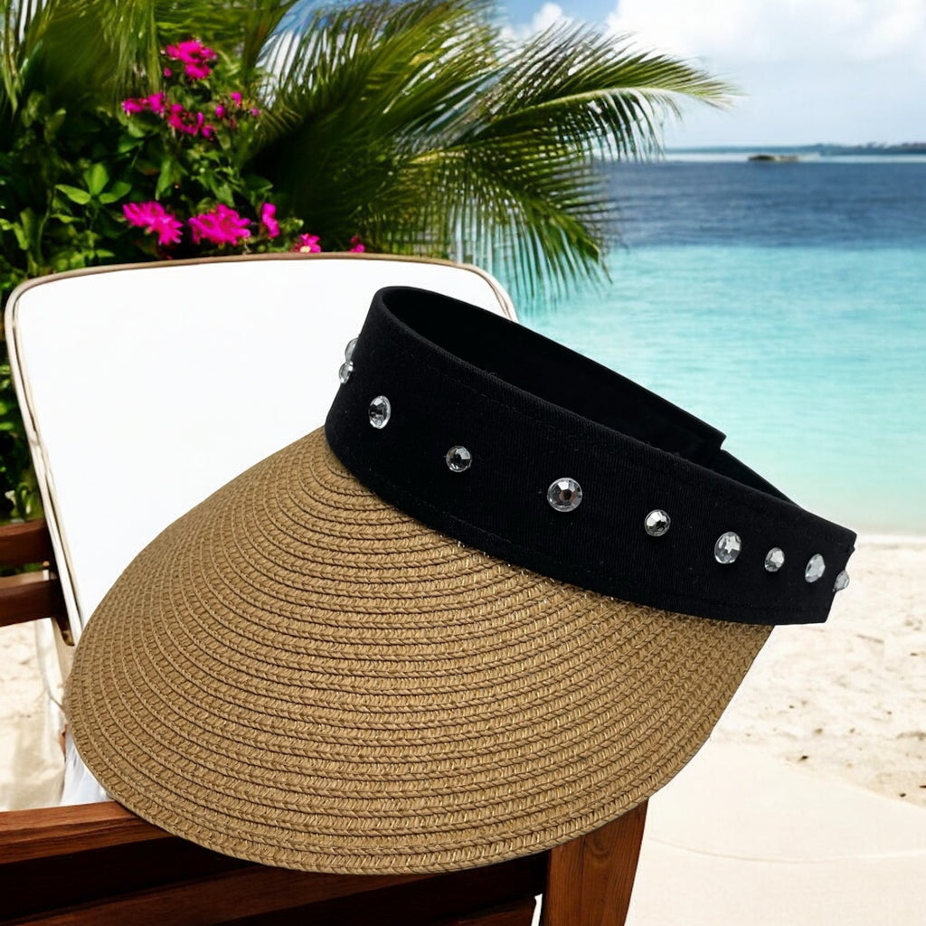 Women’s Adjustable Wide Brim Sun Hat – UV Protection Beach Visor for Summer