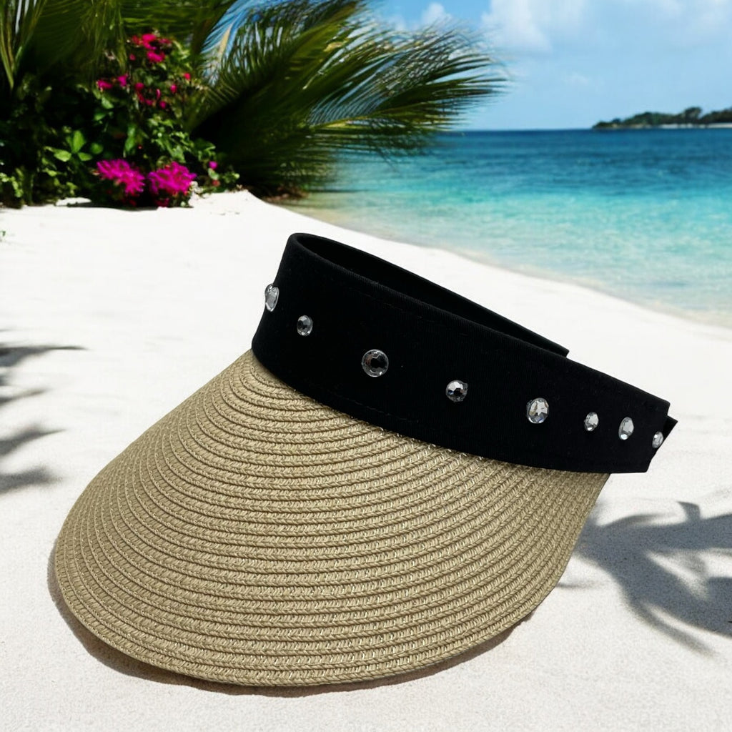 Women’s Adjustable Wide Brim Sun Hat – UV Protection Beach Visor for Summer