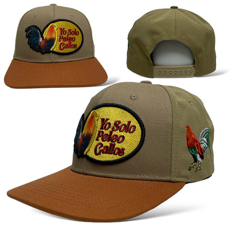 Yo Solo Peleo Gallos Baseball Cap with Embroidered Rooster - Men's Snapback Front View