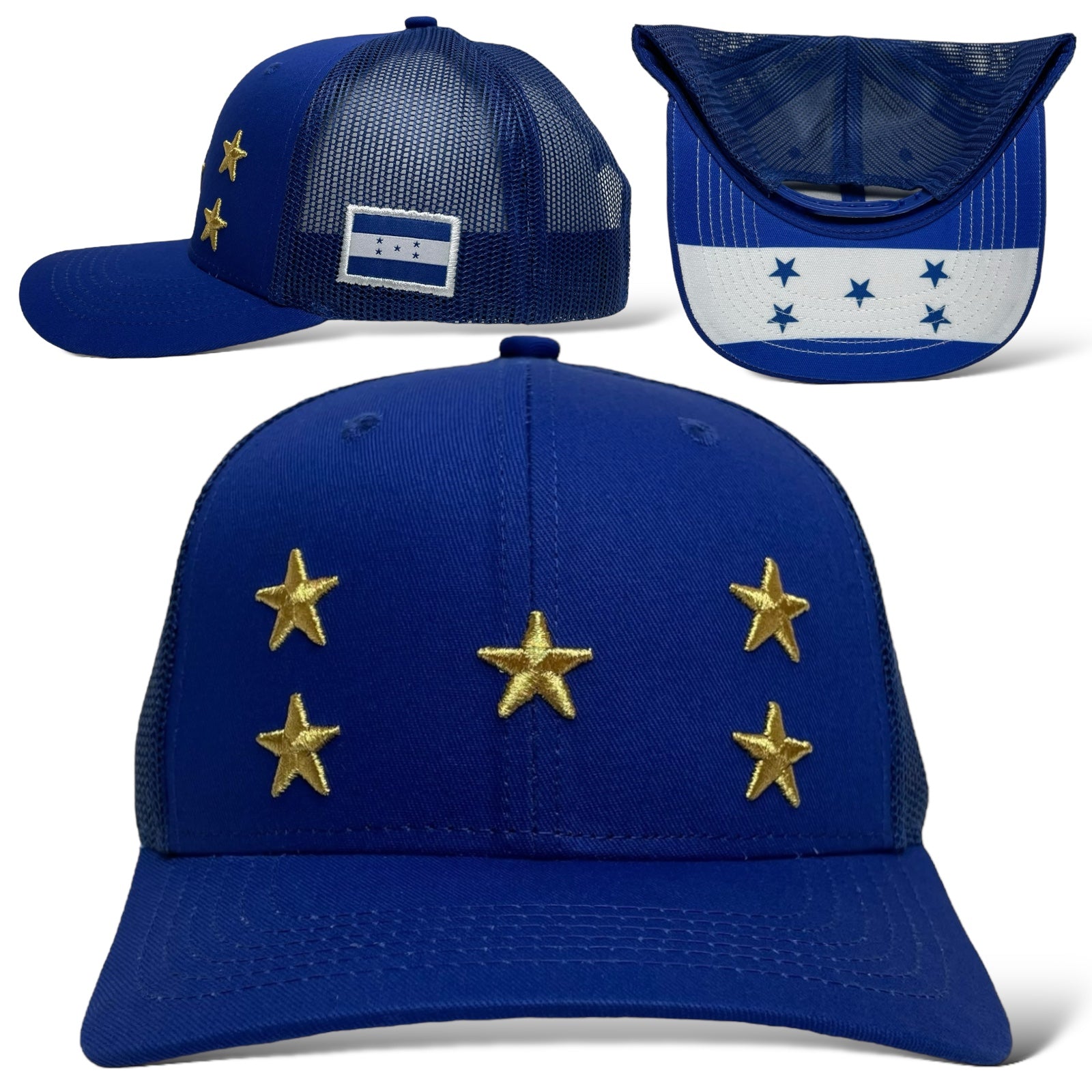 Gorra con la bandera de Honduras bordada con estrella dorada