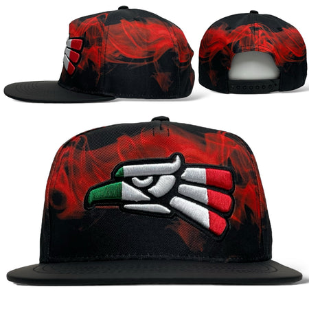 Hecho en México Eagle 3D Embroidered Snapback Cap Flat Brim