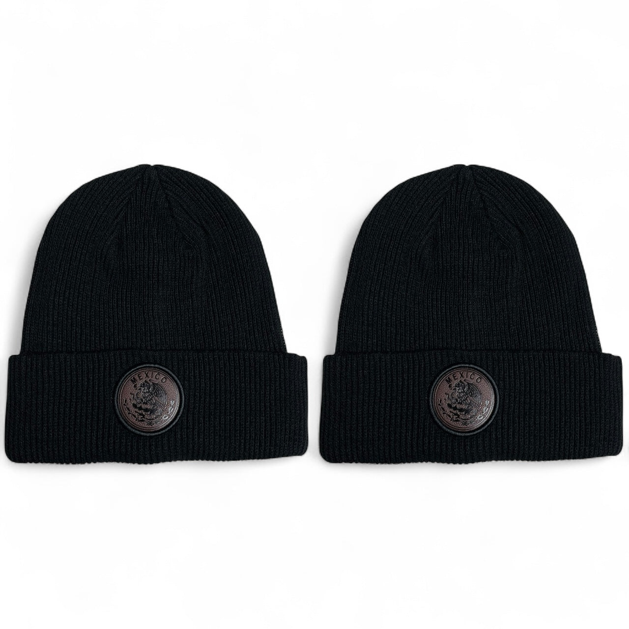 Mexico Eagle leather Patch Winter Beanie Hat