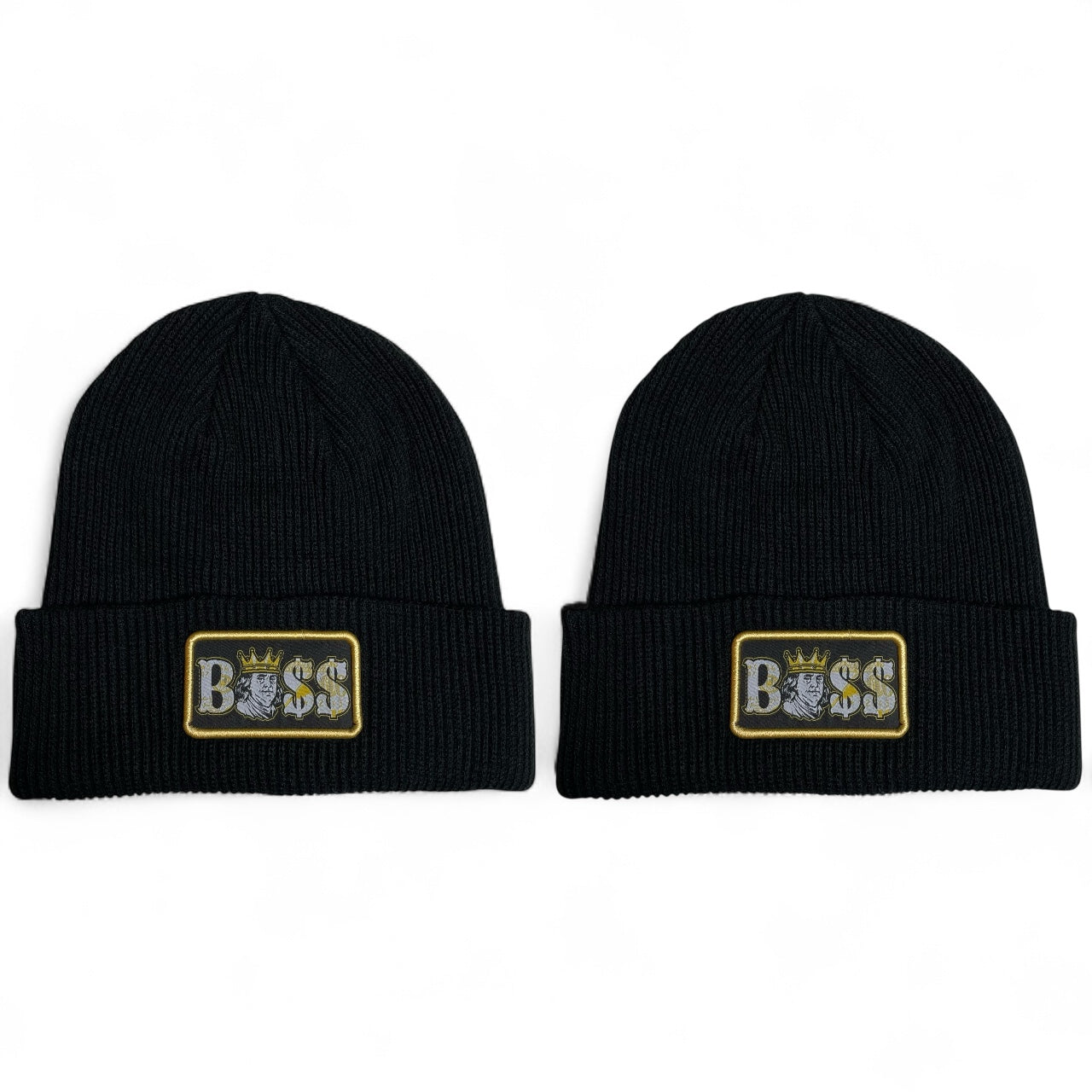 Benjamin Franklin The Boss Patch Winter Beanie Hat