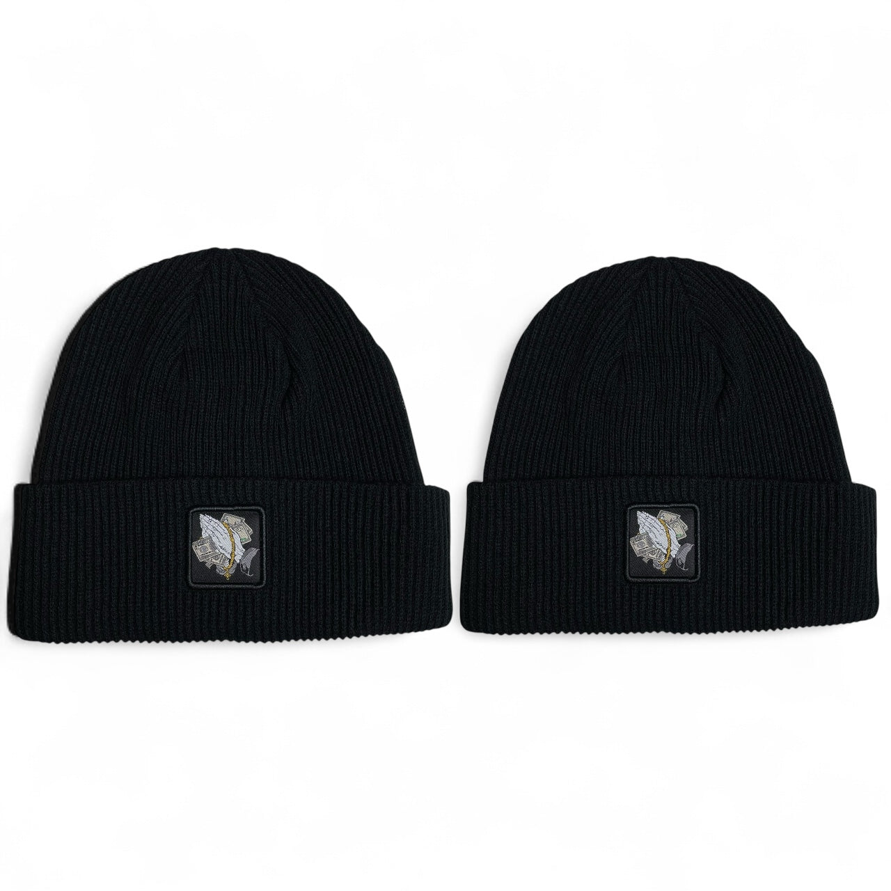 Money prayer hands Patch Winter Beanie Hat