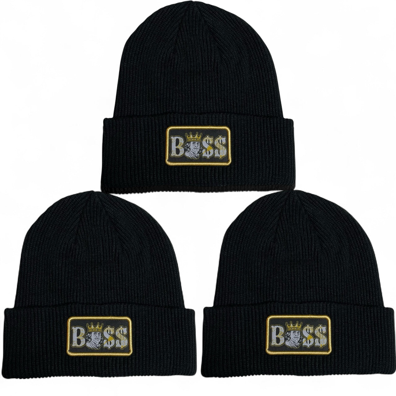 Benjamin Franklin The Boss Patch Winter Beanie Hat