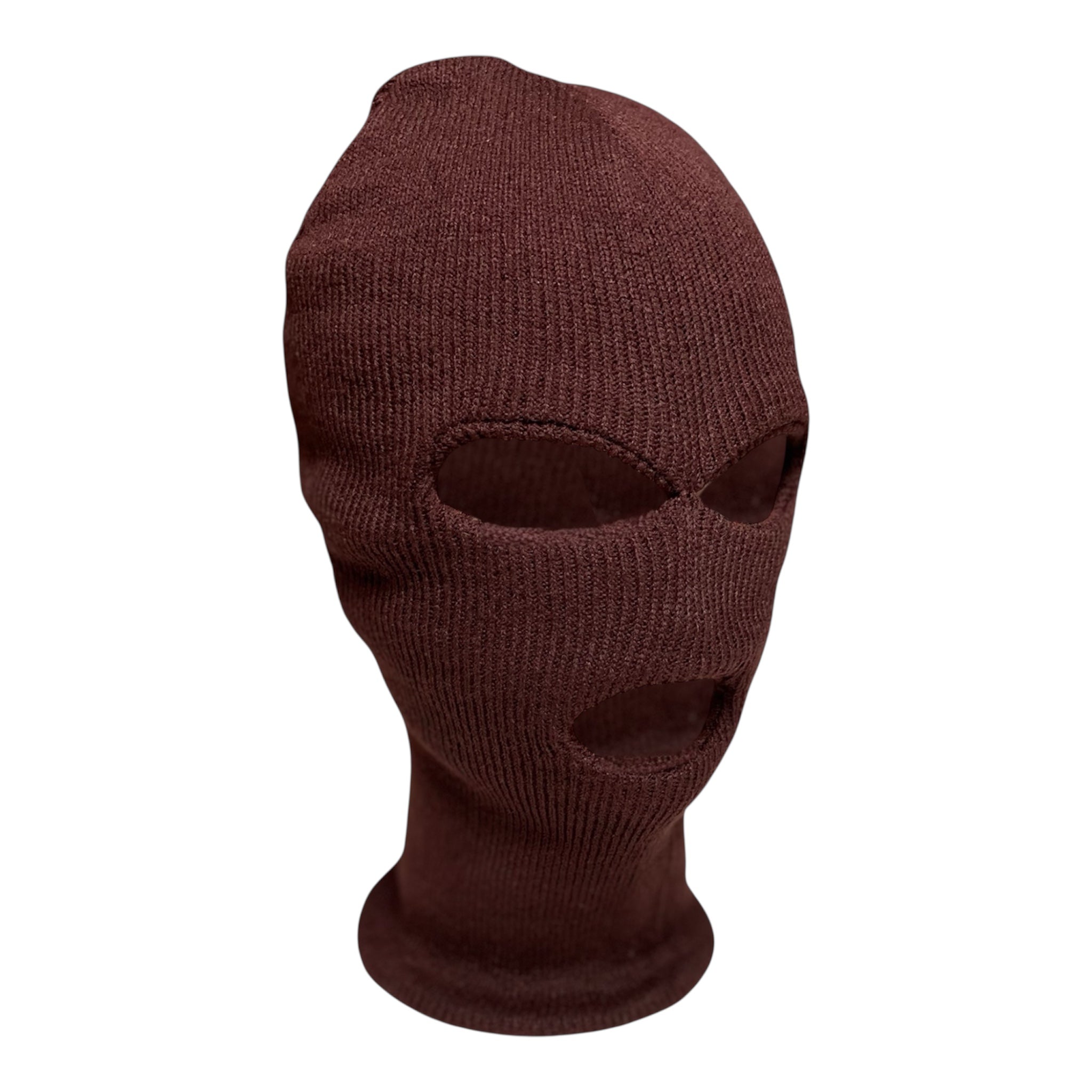 3 Hole Full Face Ski Mask Balaclava Tactical Winter Face Mask - Brown