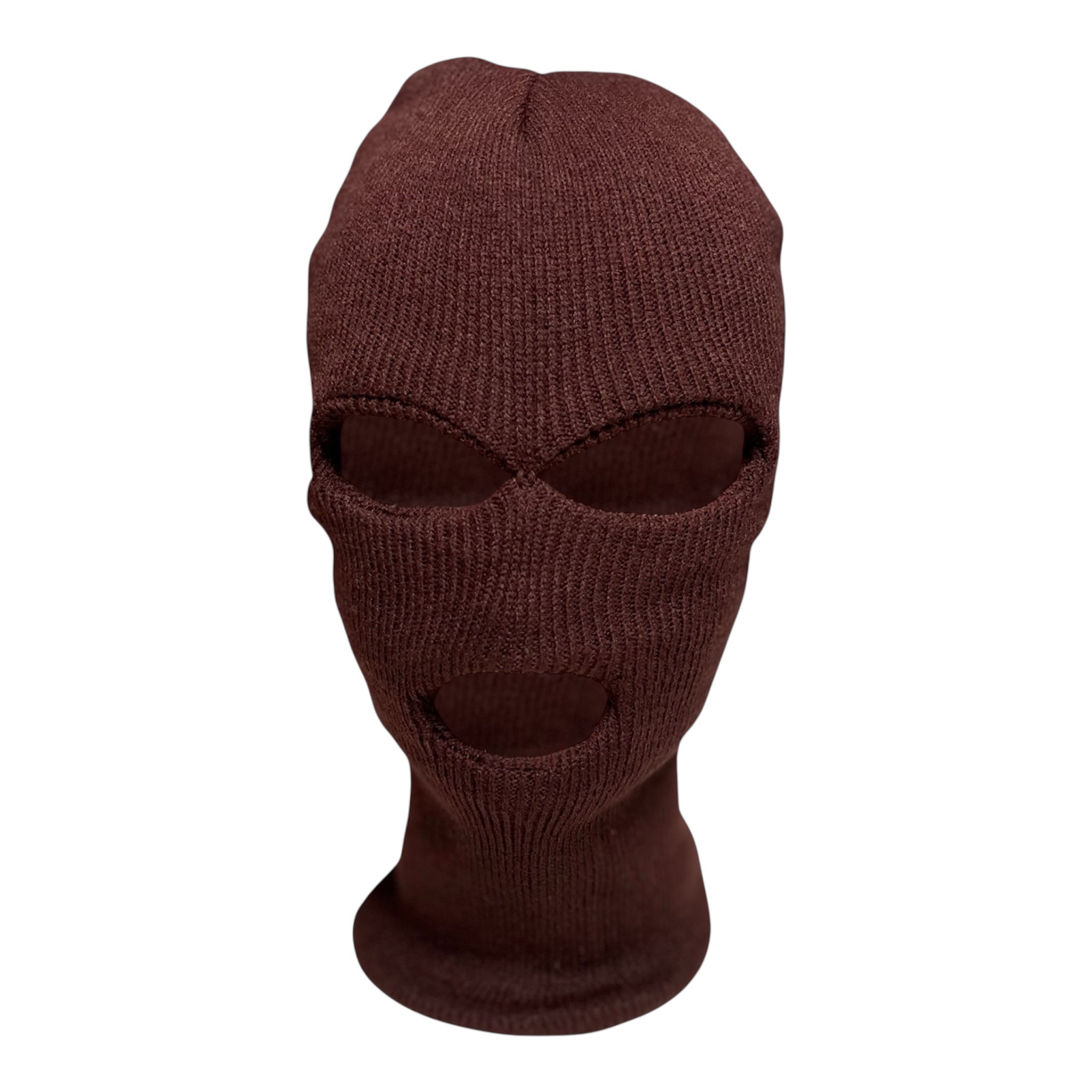 3 Hole Full Face Ski Mask Balaclava Tactical Winter Face Mask - Brown