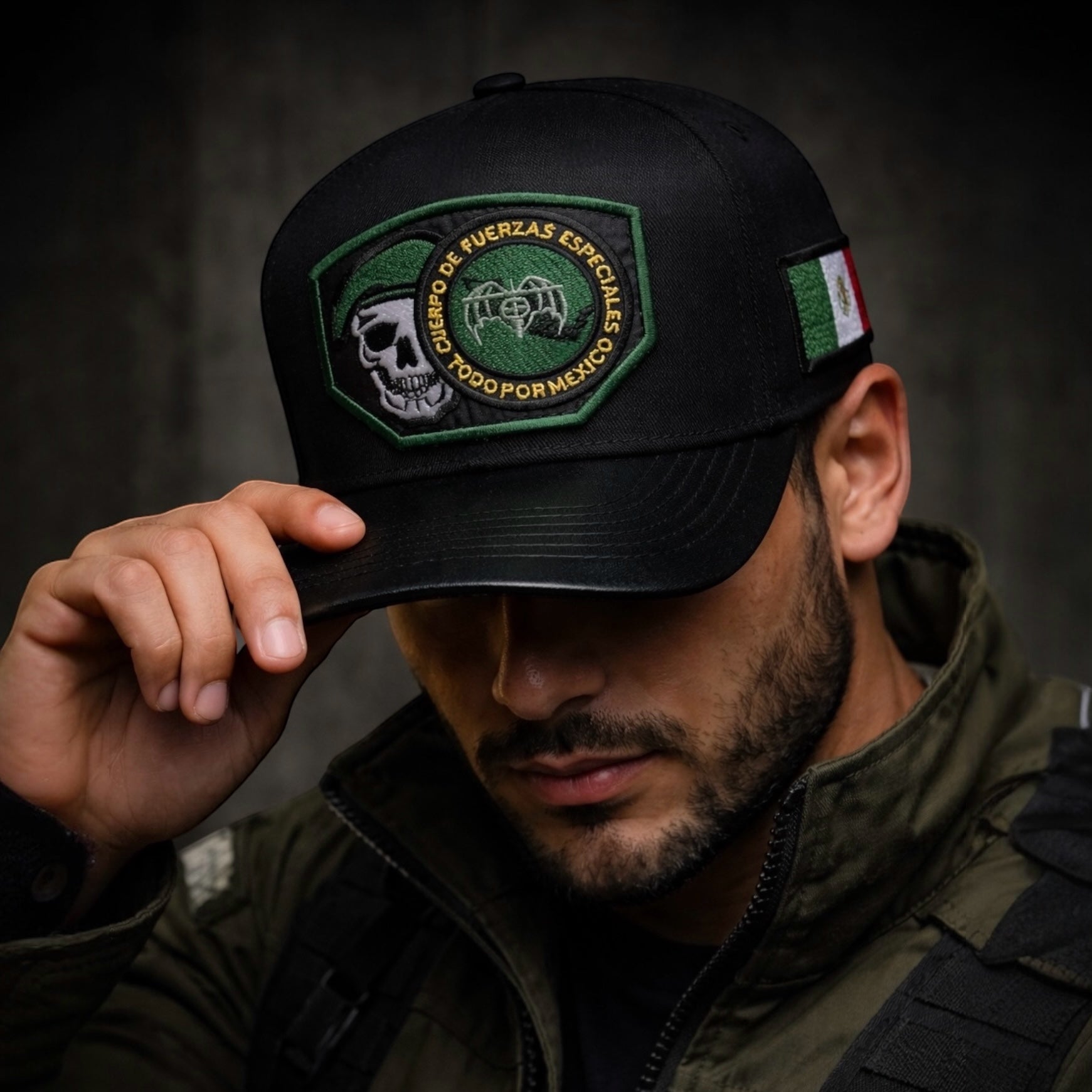 Gorra GAFES México Parche Bordado Fuerzas Especiales Baseball Visera PU