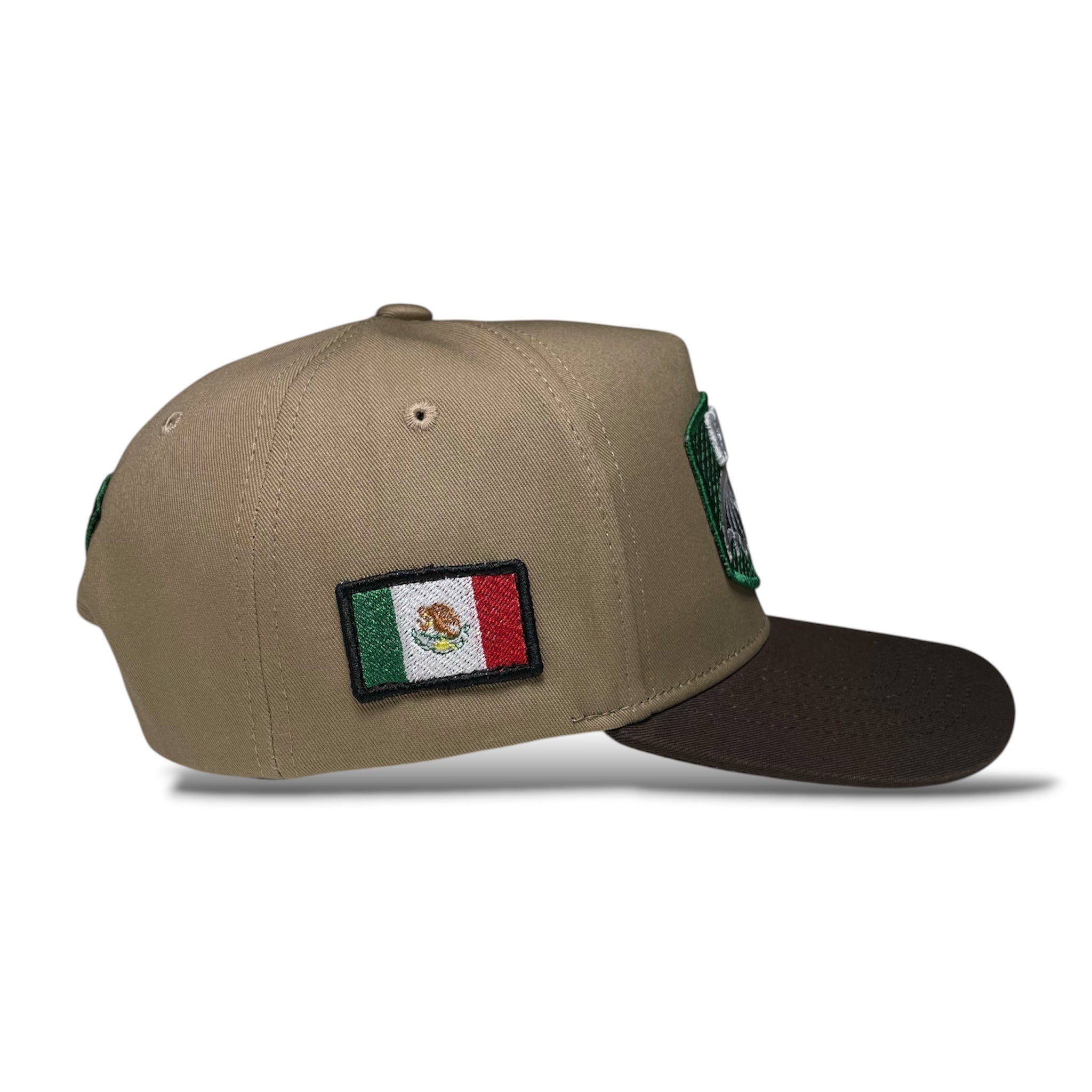 Gorra Snapback GAFES México y Murciélagos Bordados Color Café