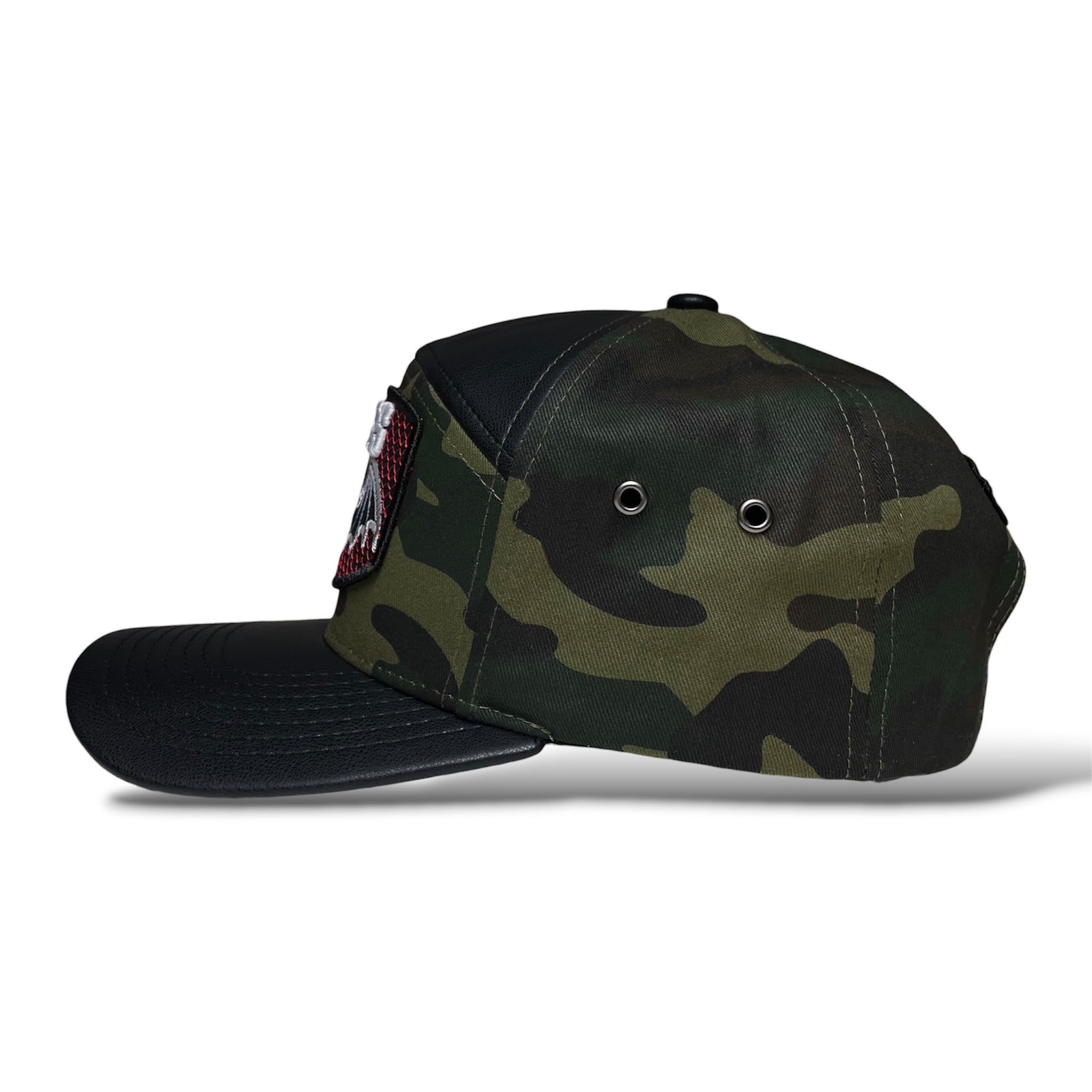 Gorra Snapback Táctica Camo Negra GAFES México y Murciélagos Bordados