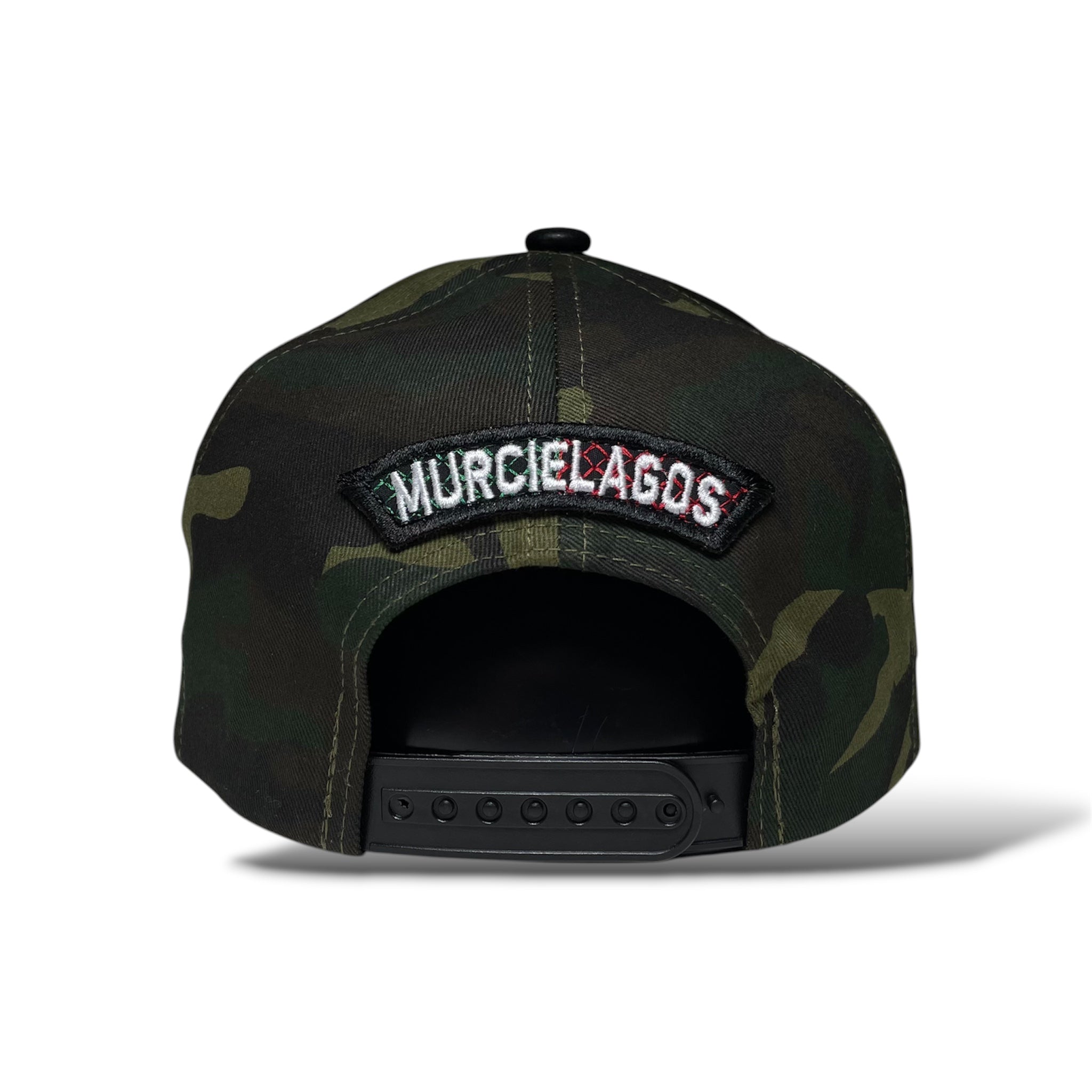 Gorra Snapback Táctica Camo Negra GAFES México y Murciélagos Bordados