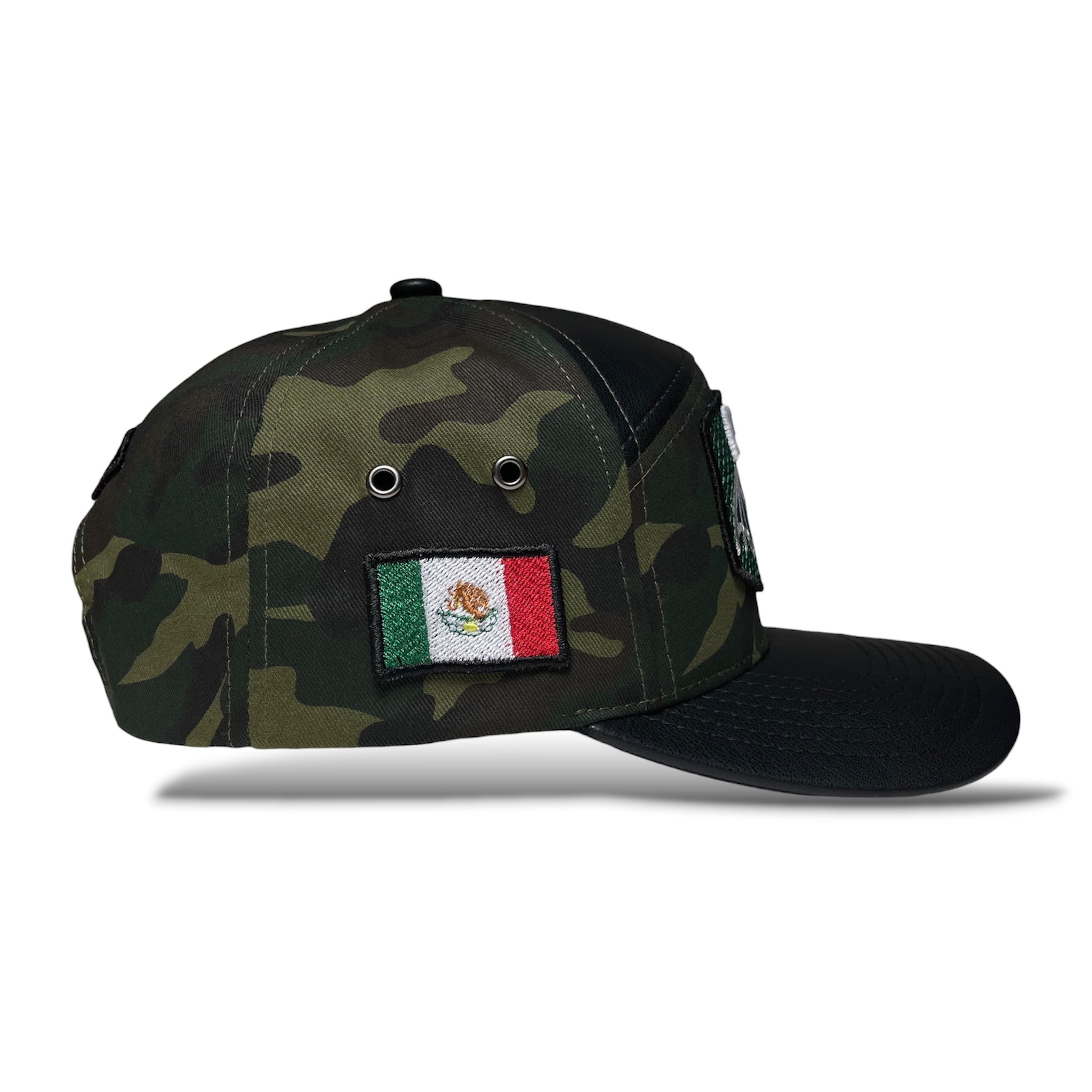 Gorra Snapback Táctica Camo Negra GAFES México y Murciélagos Bordados