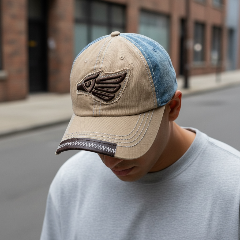 Hecho en Mexico Eagle Embroidered Patch Cap, Adjustable, Curved Visor Hat