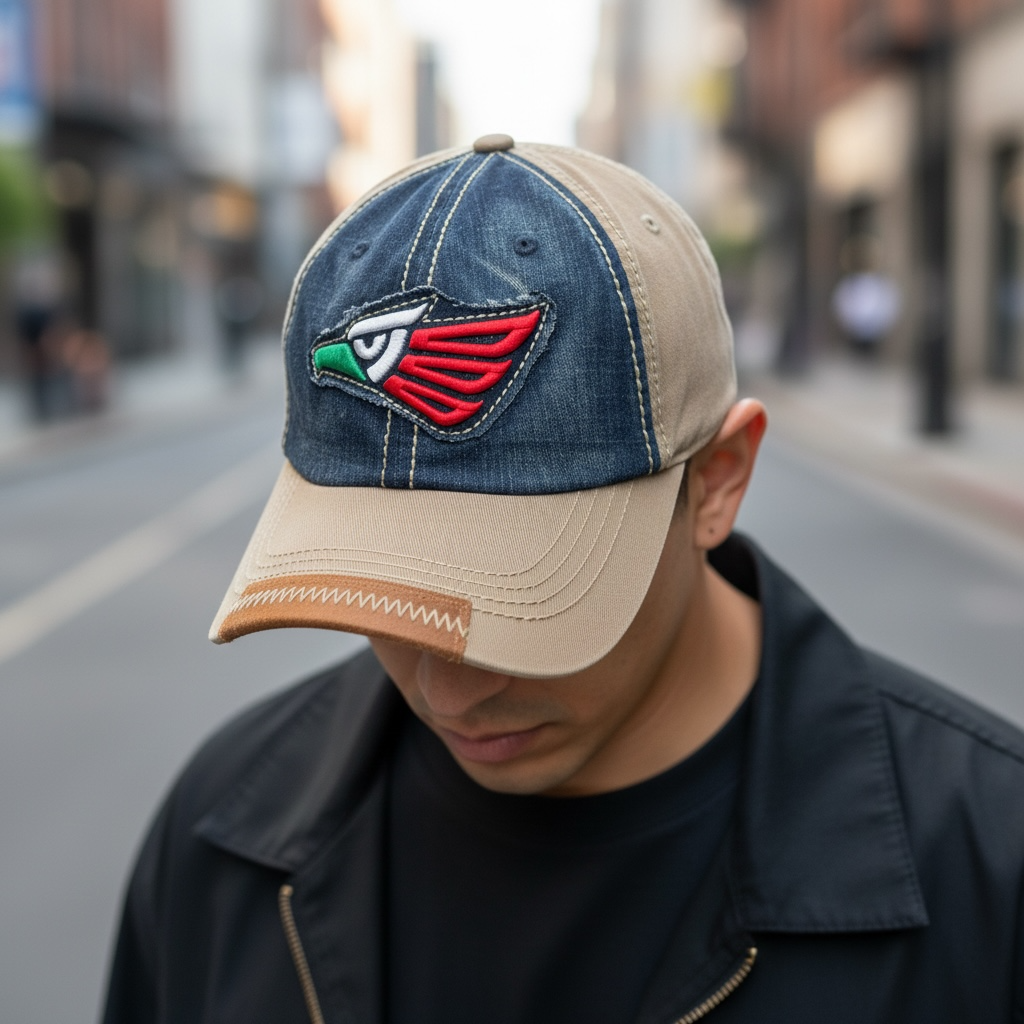 Hecho en Mexico Eagle Embroidered Dad Hat, Curved Brim, Adjustable