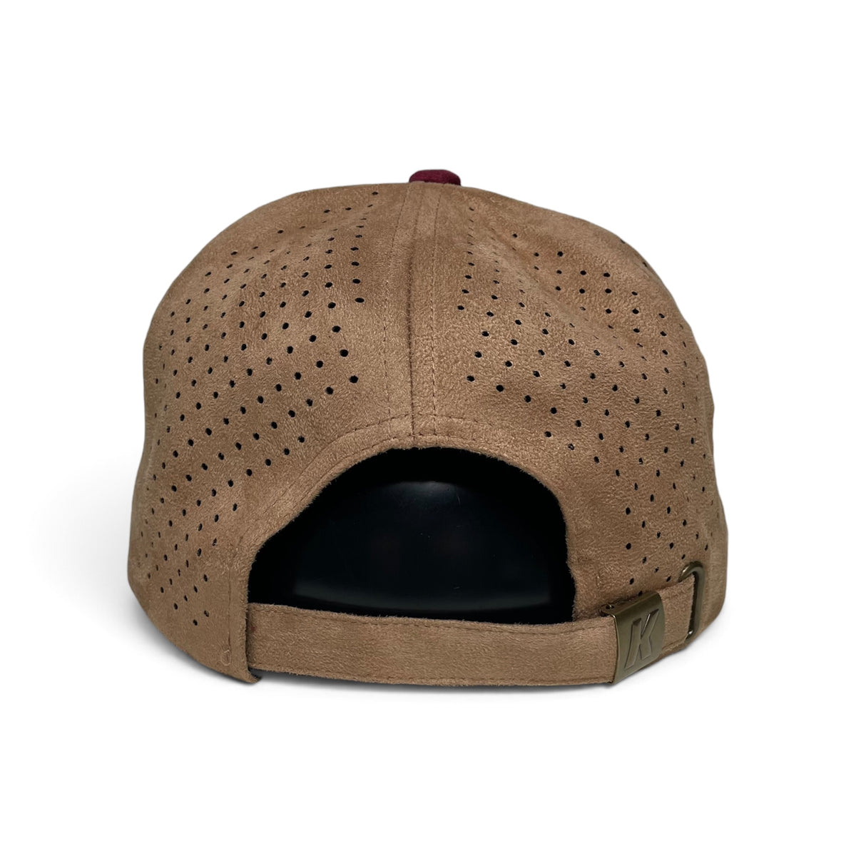 GAFES Gold Embroidered Suede PU Leather Brim Snapback Baseball Cap
