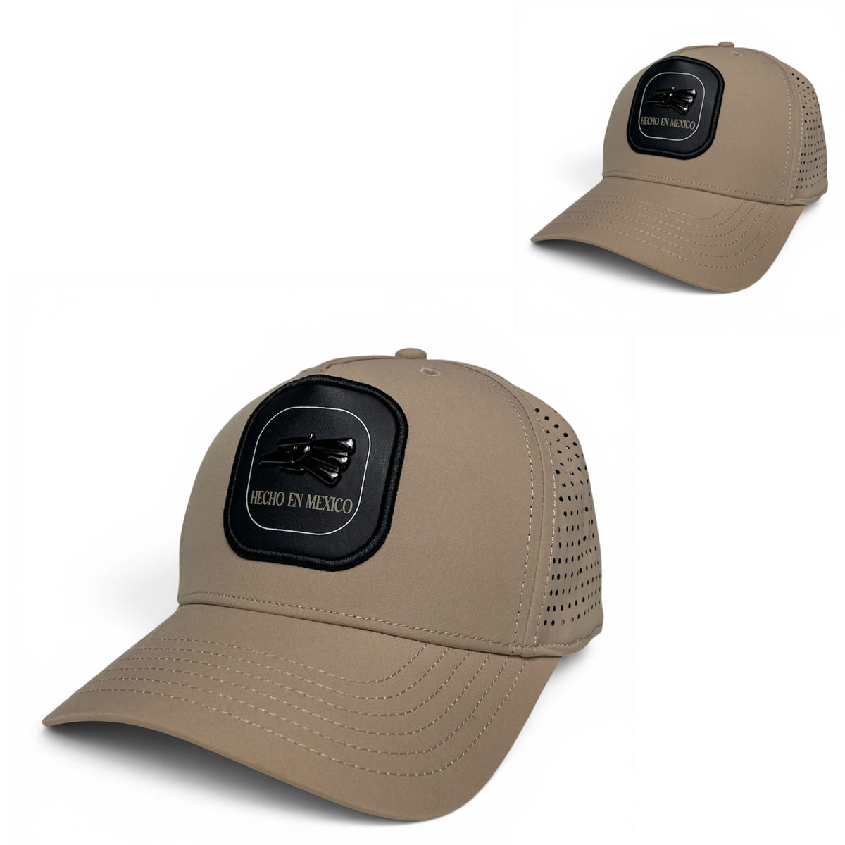 Hecho en Mexico Mexican Eagle Baseball Cap – Beige Laser-Cut Snapback