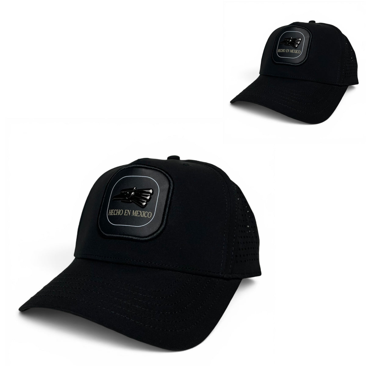 Hecho en Mexico Mexican Eagle Baseball Cap – Black Laser-Cut Snapback