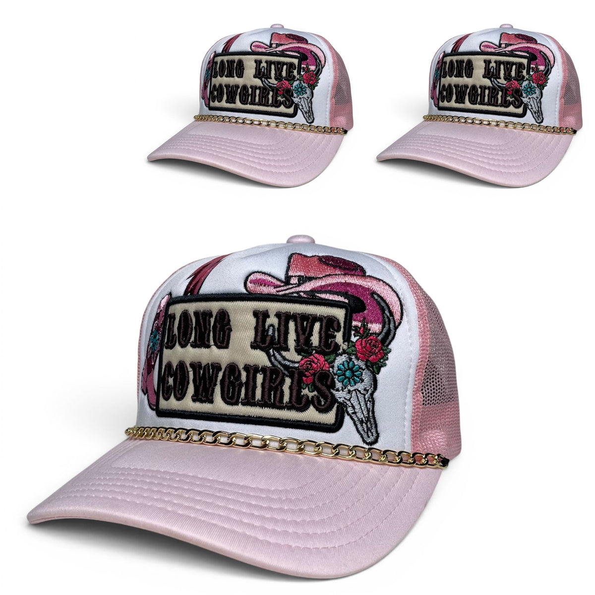 Long Live Cowgirls Embroidered Western Snapback Hat