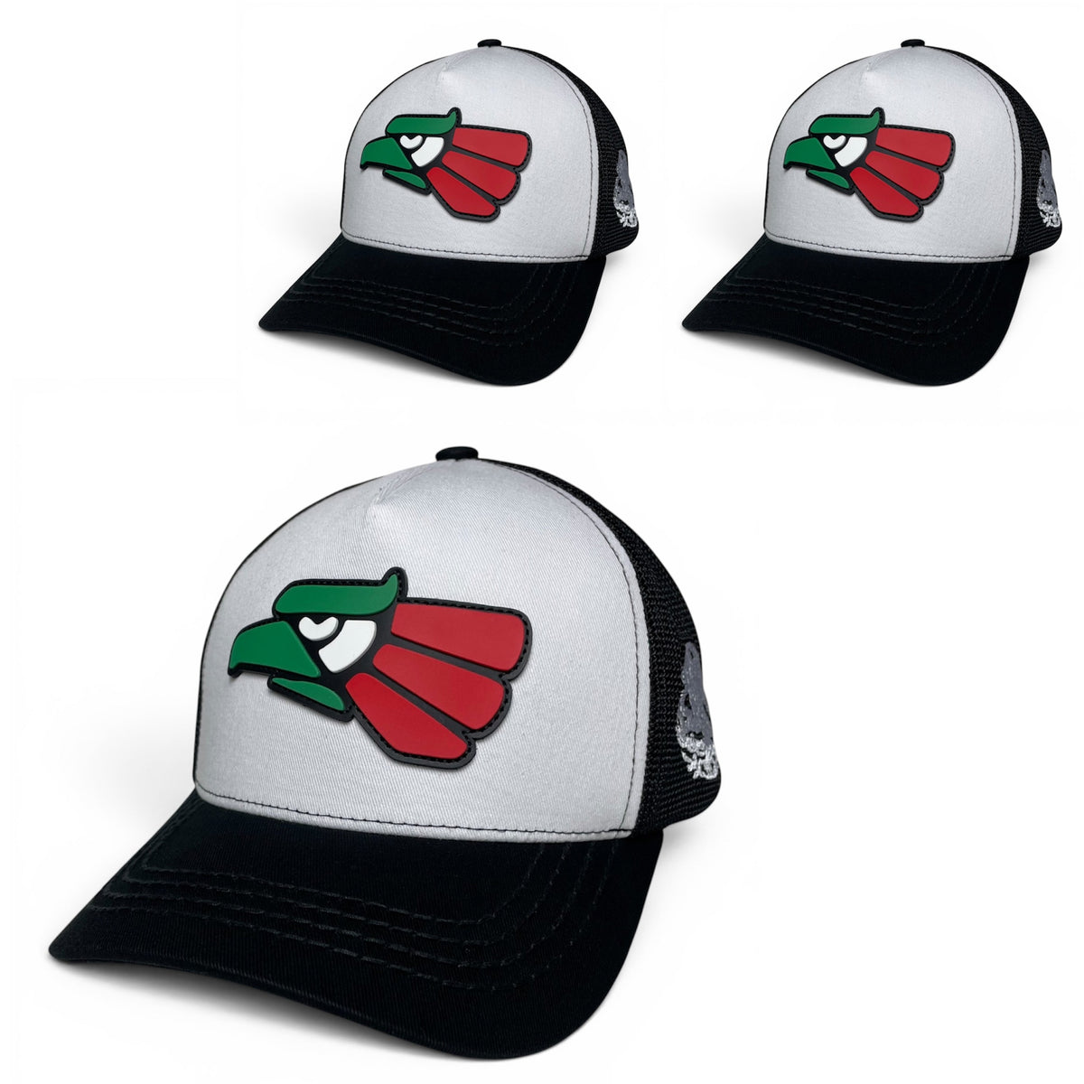 Hecho en Mexico Mexican Eagle PVC Patch Mesh Back Snapback Hat