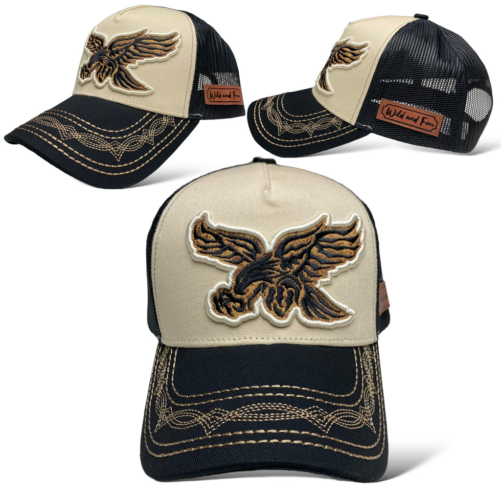 Eagle Embroidered Patch Trucker Baseball Cap / Wester Hat for Men