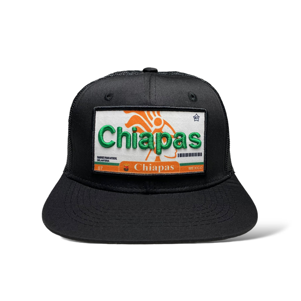 MEXICO Hat Chiapas Auto License Plate Snapback Mesh Flat Bill Baseball Cap