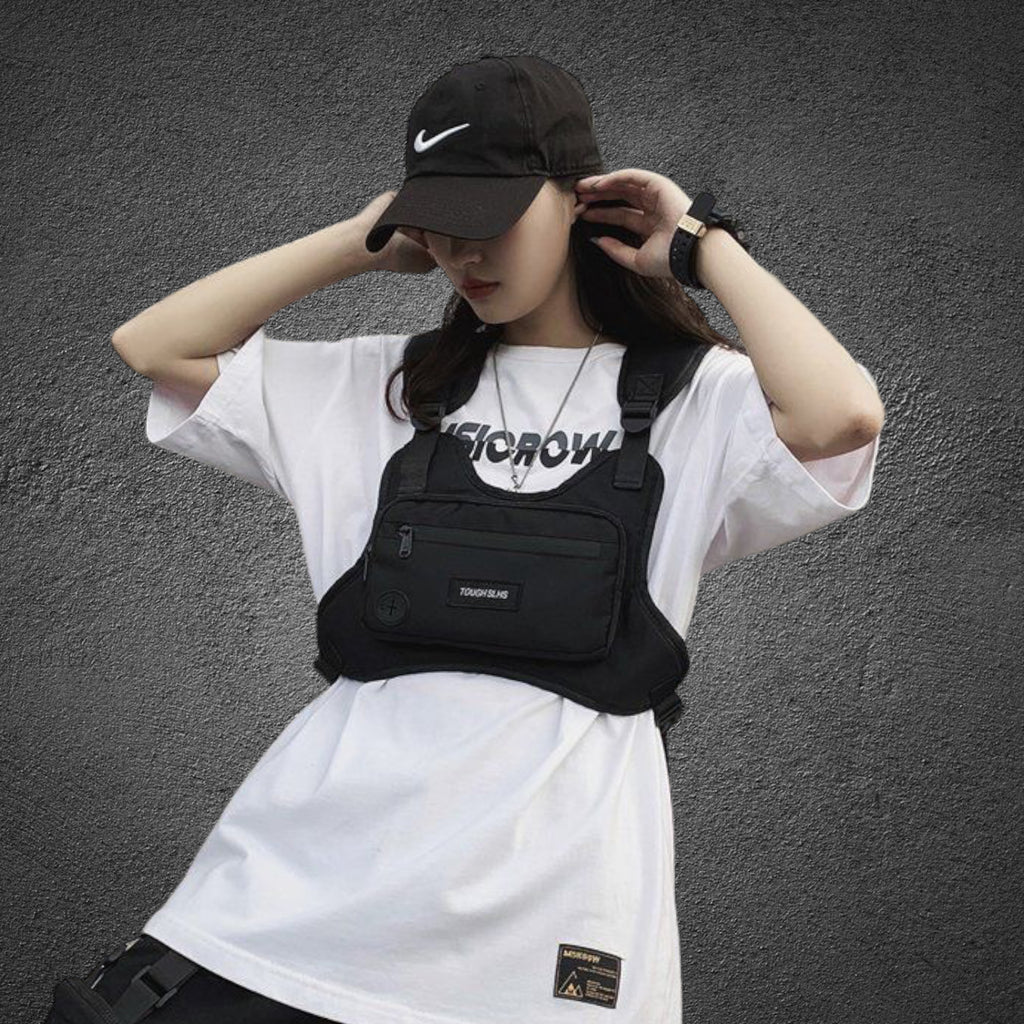 Streetwear Tactical Vest Hip-Hop Multi-functional Chest Bag