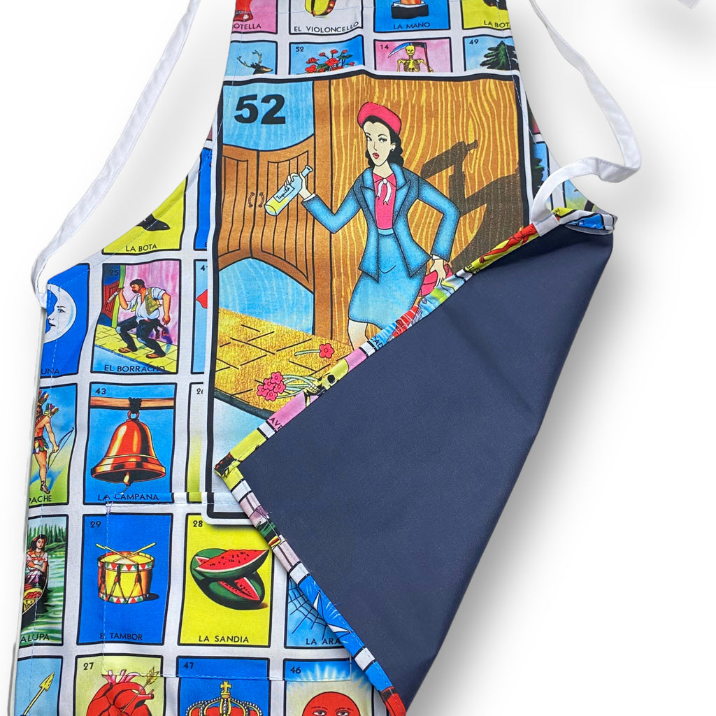 Mexican Loteria Kitchen Apron Mandil Mexicano Para Mujer