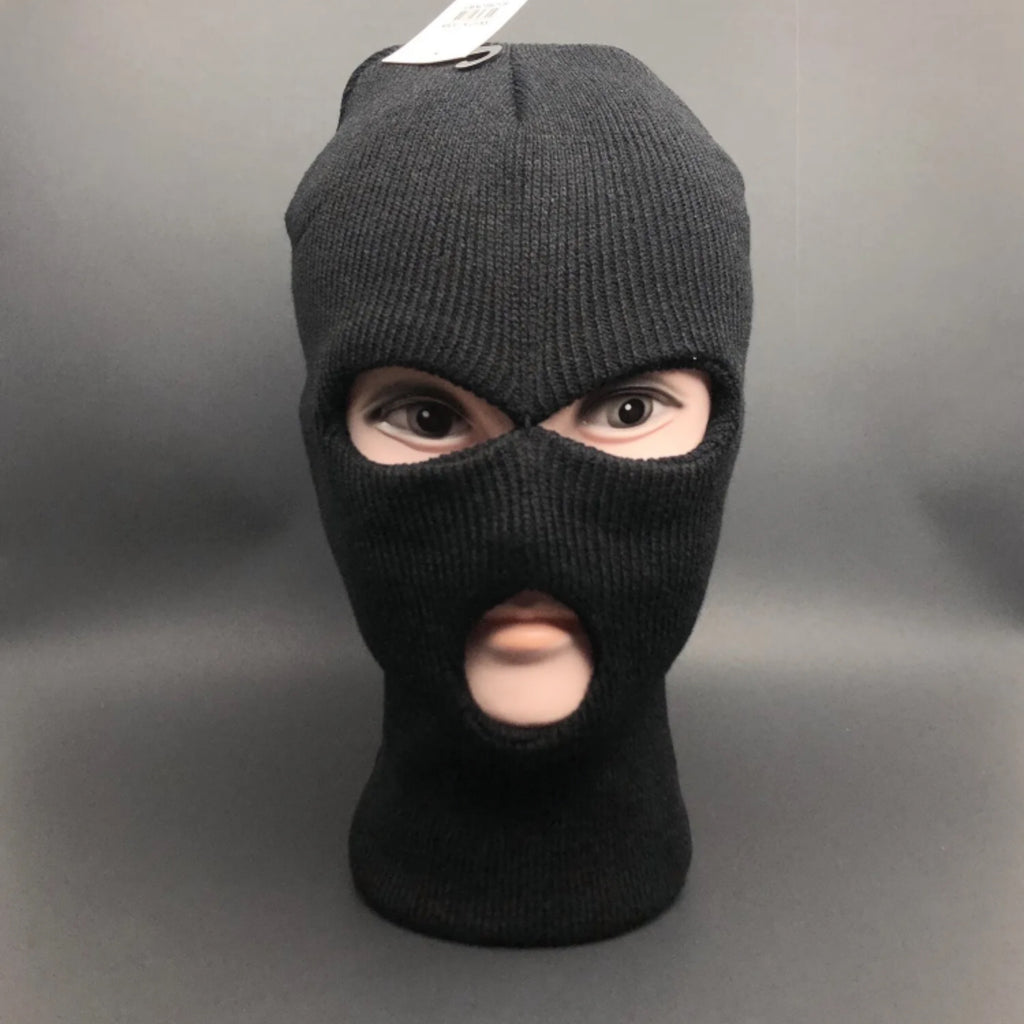 Black Unisex Ski Mask Balaclava - Winter Sports Face Mask for Outdoor Activities