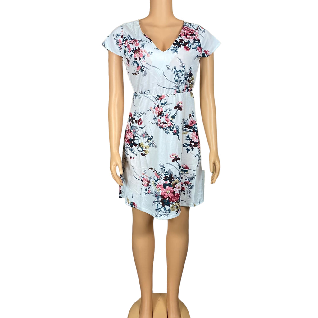 Women's Beach, Casual, Floral Short Sleeve Dress