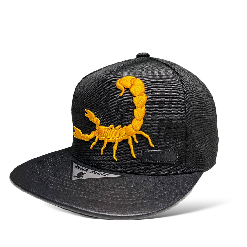 Flat Brim Cap with 3D Embroidered Scorpion - Stylish Urban Headwear