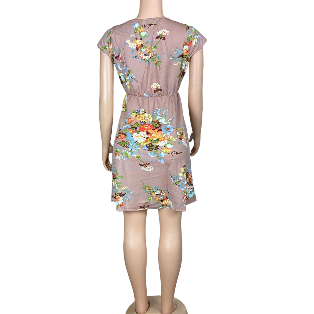 Women's Beach, Casual, Floral Short Sleeve Dress